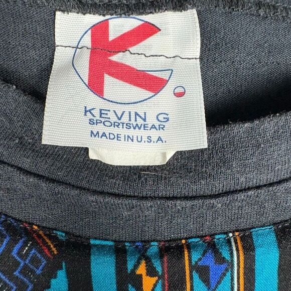 Vintage 80s Southwest Rodeo Aztec Fringe Long Sleeve Shirt Black OS XL Cowgirl - Picture 7 of 11